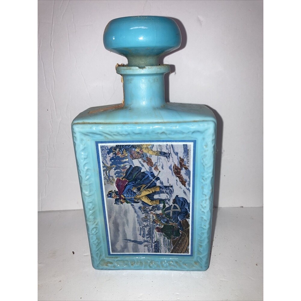 VTG Empty 1969 Washington Delaware Americana Collection Jim Beam Decanter Dant